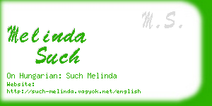 melinda such business card